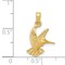 14K Gold Flying Hummingbird Charm Bird Pendant Jewelry 20 X 13mm